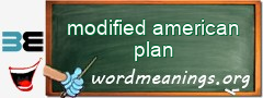 WordMeaning blackboard for modified american plan